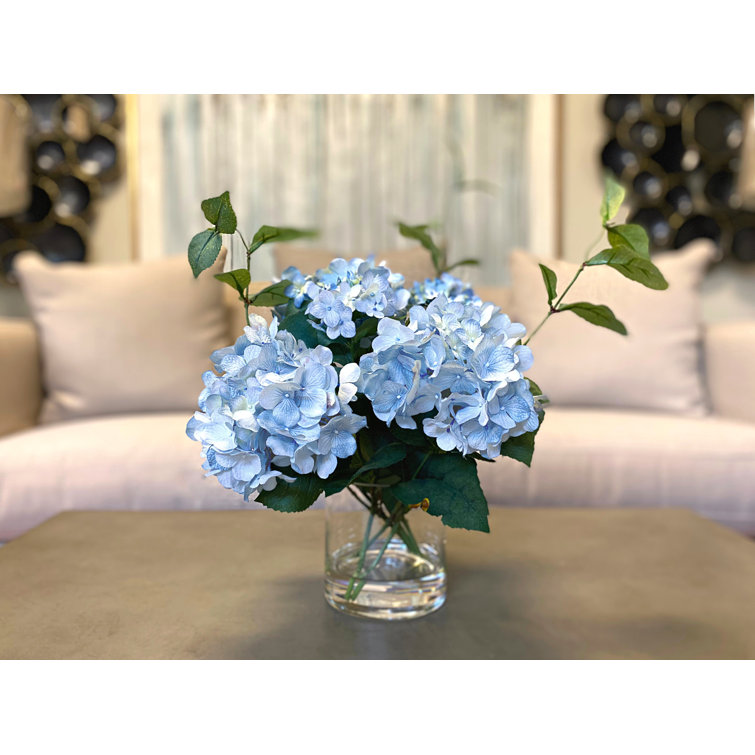 Hydrangea Floral Arrangement in Vase & Reviews Birch Lane
